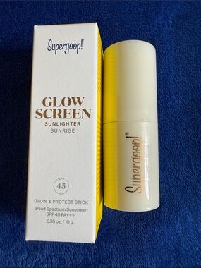 Brand new!!! Supergoop! Glow Screen Sunlighter Sunrise Stick 0.35 oz 10 g SPF 45